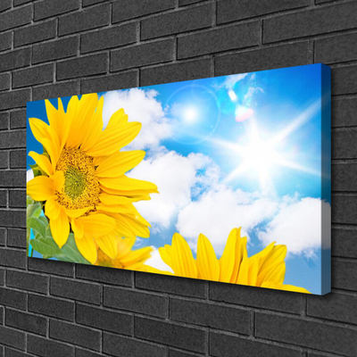 Canvas print Flowers floral yellow