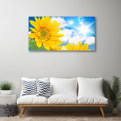 Canvas print Flowers floral yellow