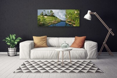 Canvas print Lake nature blue