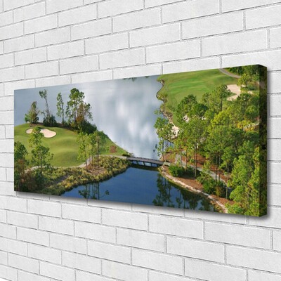 Canvas print Lake nature blue