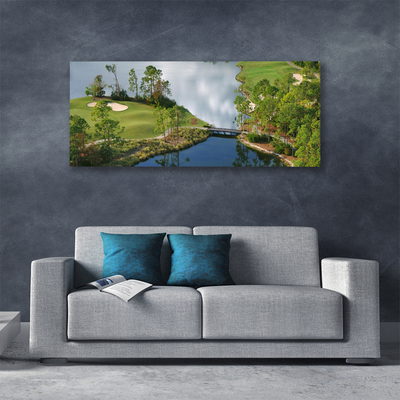 Canvas print Lake nature blue