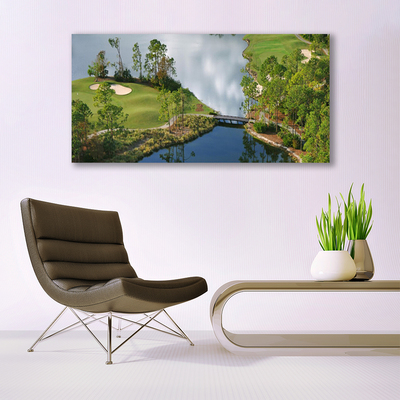 Canvas print Lake nature blue