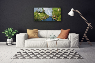 Canvas print Lake nature blue