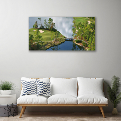 Canvas print Lake nature blue