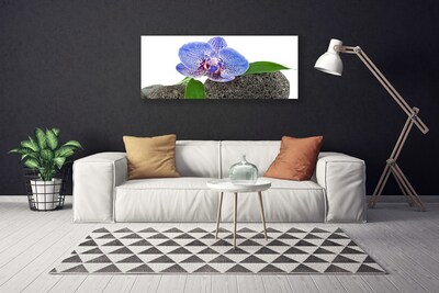 Canvas print Flower floral purple green