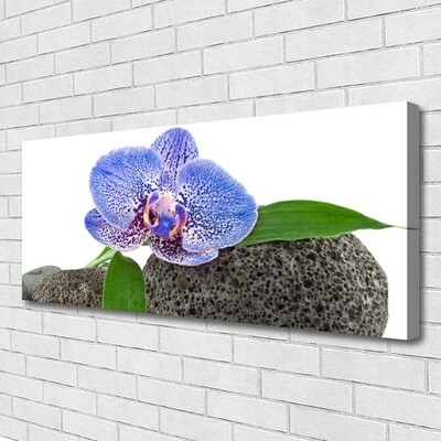 Canvas print Flower floral purple green