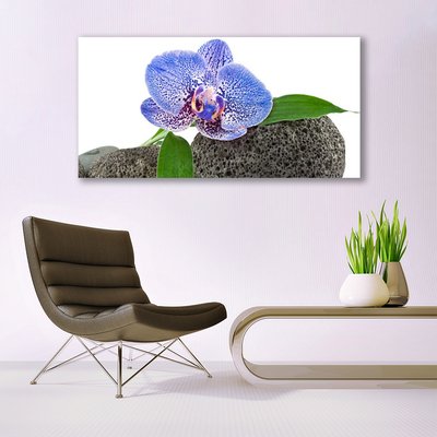 Canvas print Flower floral purple green