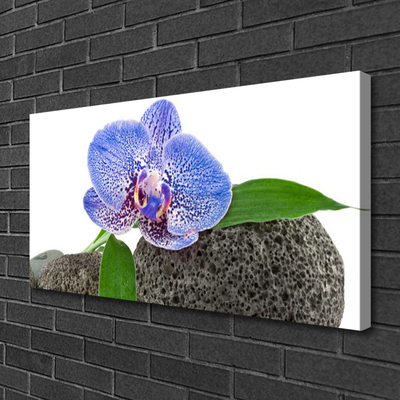 Canvas print Flower floral purple green