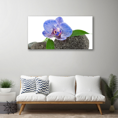 Canvas print Flower floral purple green