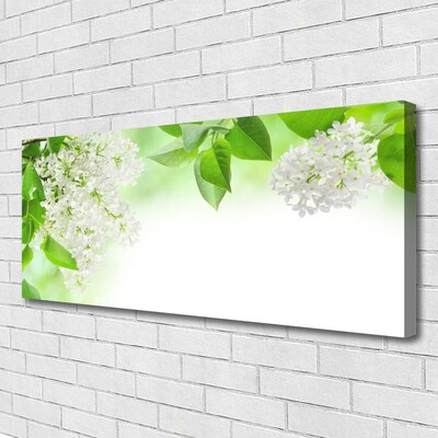 Canvas print Petals floral white green