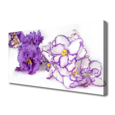 Canvas print Flowers floral purple white