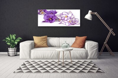 Canvas print Flowers floral purple white