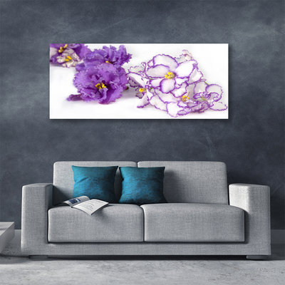 Canvas print Flowers floral purple white