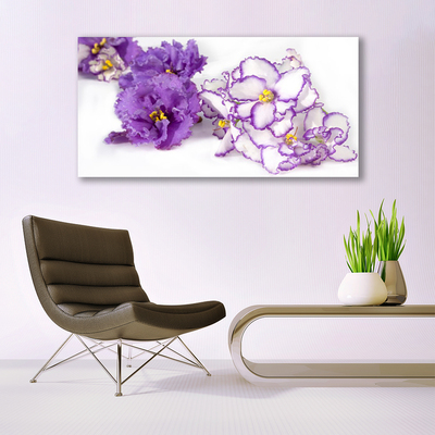 Canvas print Flowers floral purple white