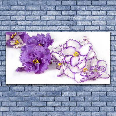 Canvas print Flowers floral purple white