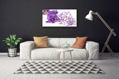 Canvas print Flowers floral purple white