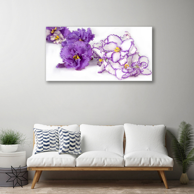 Canvas print Flowers floral purple white