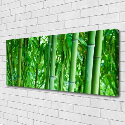 Canvas print Bamboo stalk floral green