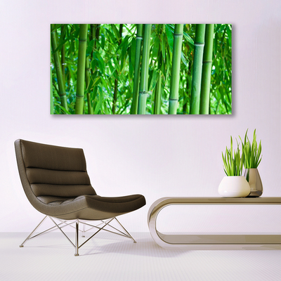 Canvas print Bamboo stalk floral green