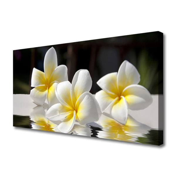 Canvas print Flowers floral white yellow