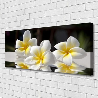 Canvas print Flowers floral white yellow