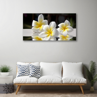 Canvas print Flowers floral white yellow