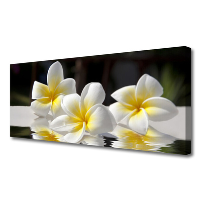 Canvas print Flowers floral white yellow