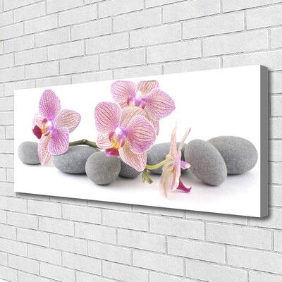 Canvas print Tree stones floral pink grey