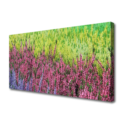 Canvas print Flower floral purple red green