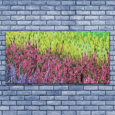 Canvas print Flower floral purple red green