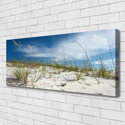 Canvas print Beach landscape brown green