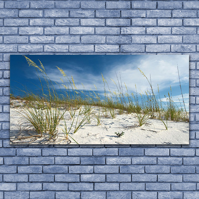 Canvas print Beach landscape brown green