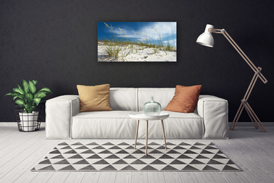 Canvas print Beach landscape brown green