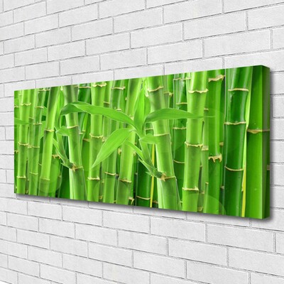 Canvas print Bamboo stalk floral green