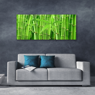 Canvas print Bamboo stalk floral green