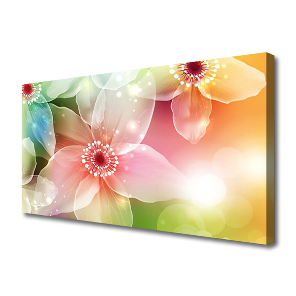 Canvas print Flowers art multi