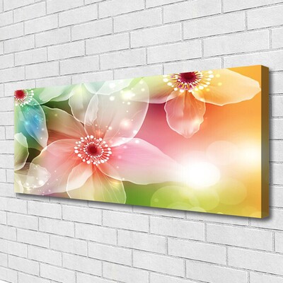 Canvas print Flowers art multi