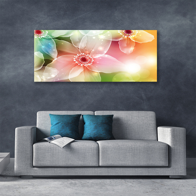 Canvas print Flowers art multi