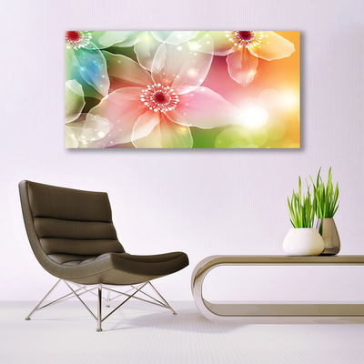 Canvas print Flowers art multi