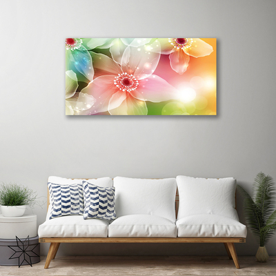 Canvas print Flowers art multi