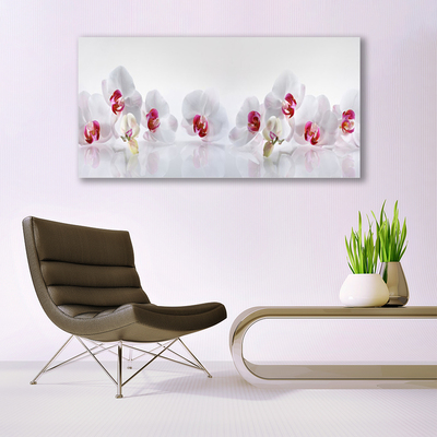 Canvas print Flowers floral white red