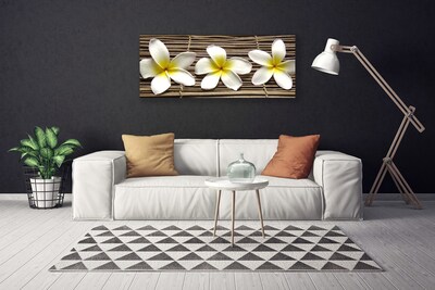 Canvas print Flowers floral white green