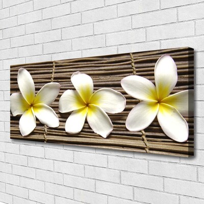 Canvas print Flowers floral white green