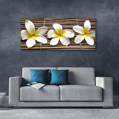 Canvas print Flowers floral white green