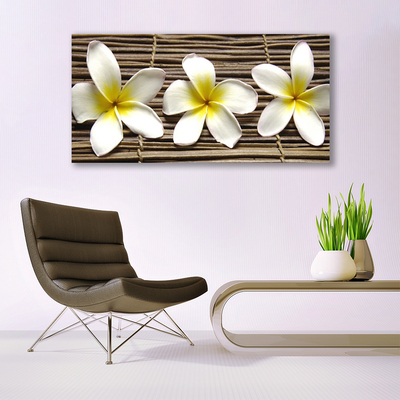 Canvas print Flowers floral white green