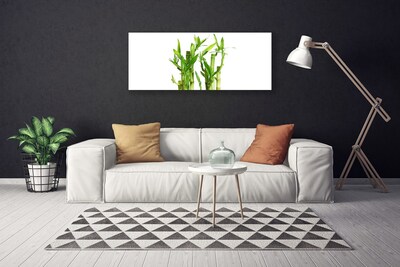 Canvas print Bamboo stalks floral green