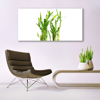 Canvas print Bamboo stalks floral green