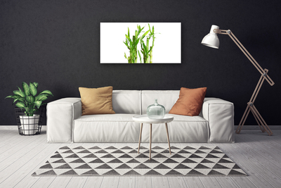 Canvas print Bamboo stalks floral green