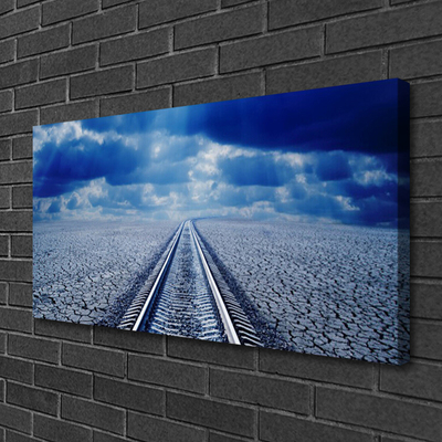 Canvas print Track architecture grey blue