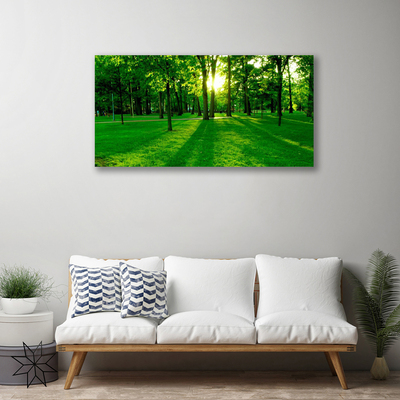 Canvas print Forest nature brown green